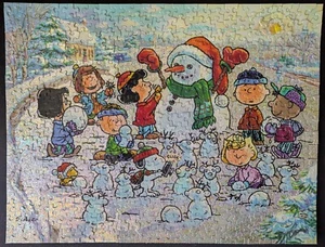 Springbok PEANUTS WINTER WONDERLAND 500 pc Jigsaw Puzzle XZL4703 Snoopy Complete - Picture 1 of 12