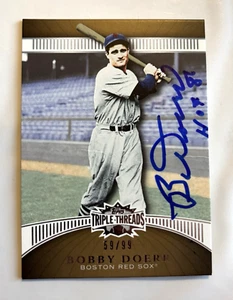 2010 Topps Triple Threads Bobby Doerr AUTO HOF #56 - Picture 1 of 1