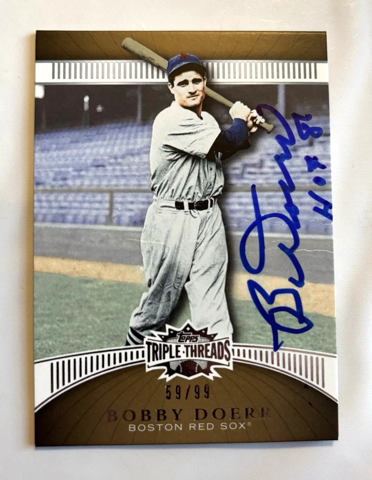 2010 Topps Triple Threads Bobby Doerr AUTO HOF #56 - Image 1 of 1
