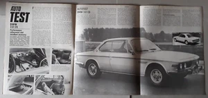 BMW 3.0 CS Coupe Road Test Brochure 1971 - Picture 1 of 3