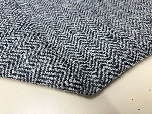 Herringbone upholstery Textured By Next fabrics 140 cm wide fire retardant grey - Picture 1 of 5