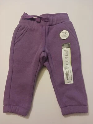全新带标签 婴幼儿 女孩 Okie Dokie 紫色运动裤 尺寸 3 个月 — 第 1/3 张图片