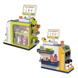 Cash Register Playsets with Sound Light Simulated Cash Register for Boys Girls - Photo 1/14