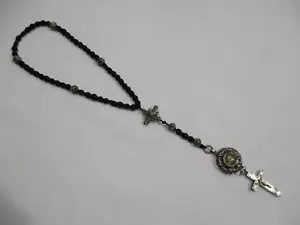 ANCIEN CHAPELET BAVAROIS ARGENT FILIGRANE CROIX RELIQUAIRE OEIL PROVIDENCE - Bild 1 von 12