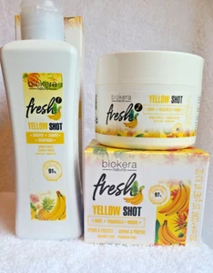 Biokera Fresh Mask Yellow Shampoo 10.8 Oz + Mask 8.3oz - Imagen 1 de 1