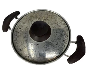 Vintage 8.5” Pan Presto Pride Printed Animal Lid Midcentury Boho Eclectic Hippie - Picture 1 of 12