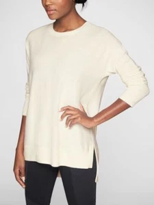 ATHLETA Wool Cashmere Stargazer Sweater, NWOT, Large, Dove, MSRP $148 - Picture 1 of 2
