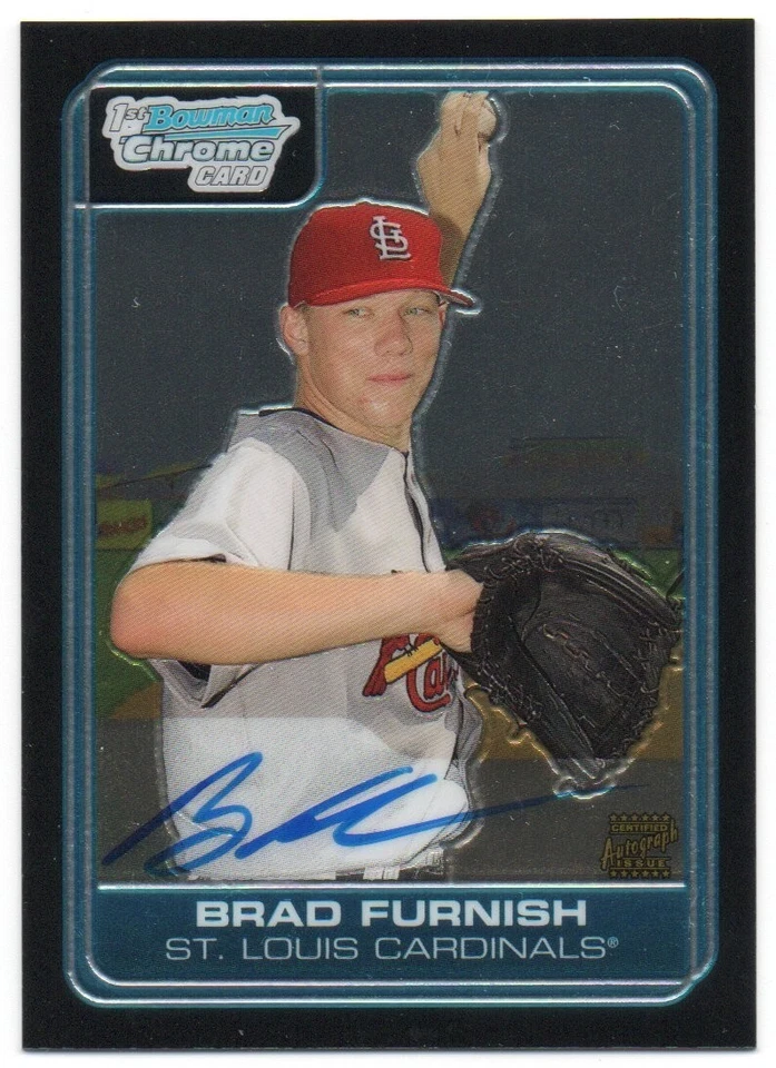2006 Bowman Chrome Draft Draft Picks #BP79 Brad Furnish RC SP Auto - Image 1 of 1