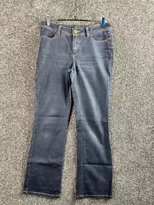 Women Jeans Size 10 Hobbs Blue Denim Straight Regular Cotton Blend Button - Picture 1 of 19