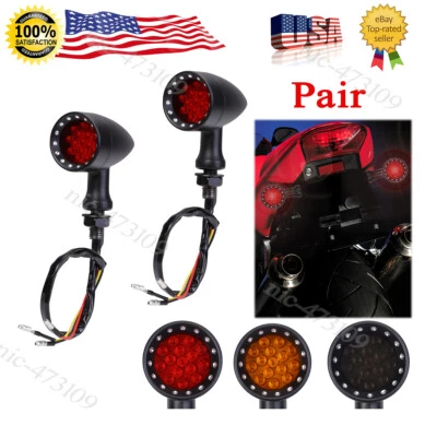 Motorcycle LED Turn Signal Lights For Harley Davidson XL Sportster 1200 883 Iron Foto 1 de 4