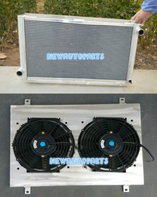 Radiador de aluminio + cubierta + ventiladores para Subaru Impreza WRX STI GC8 1992-2000 99 MT Foto 1 de 4