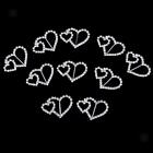 10 Heart Diamante Rhinestone Buckles Invitation Ribbon Slider Wedding Favors