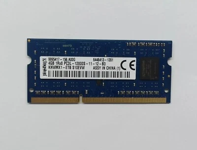 KNWMX1-ETB Kingston 4GB PC3-12800 DDR3-1600MHz CL11 204-Pin SoDimm 1.35V - Imagen 1 de 2