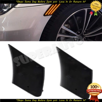 Lámpara marcadora lateral LED delantera de humo apta para 08-11 Mercedes-Benz W204 C300 C350 C63 SL65 Foto 1 de 2