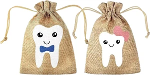 2 Pcs Baby Tooth Box Tooth Keepsake, Tooth Fairy Box for Girls, Tooth Fairy Bag - Picture 1 of 7