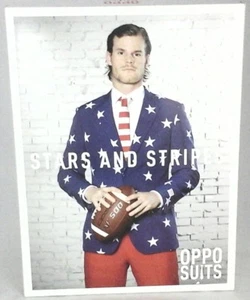 OPPO Stars Stripes USA Suit Blazer Jacket Pants TIE Men's Patriotic size 40 $99 - Picture 1 of 4