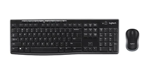 Logitech MK270 Wireless Combo Funk Tastatur Maus Set QWERTY US INT Schwarz - Bild 1 von 6