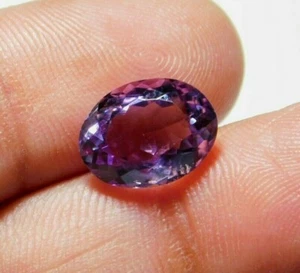 4.20 Ct Natural Brazilian Amethyst Gemstones Micro Faceted Ovals 12x9MM - 1 Pc - Picture 1 of 6