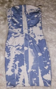 Vestido Pency Cóctel Día Noche Nuevo al por menor $429 Sin tirantes Lavado con Ácido Talla 4 - Imagen 1 de 5