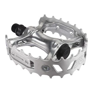Se Racing Bear Trap BMX Bike Alloy Bicycle Platform Pedals 9/16" Silver Pair - Picture 1 of 1