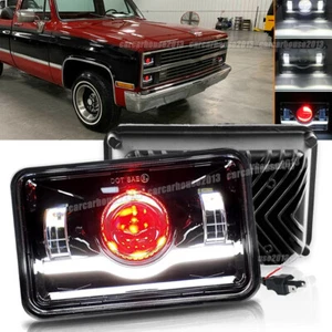 Faro proyector LED DRL haz alto/bajo DRL para Chevrolet Camaro Z28 1982-1992 4x6" - Imagen 1 de 12