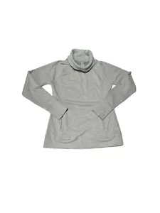 Kyodan Outdoor Gray Tweed Look Pullover w Zip Pockets Women’s Petite Small - Picture 1 of 11