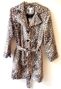 CHICO'S AMINAL PRINT TRENCH NYLON COAT W/BELT-SPRING/FALL SIZE 2 NEW W/TAGS - Picture 1 of 9