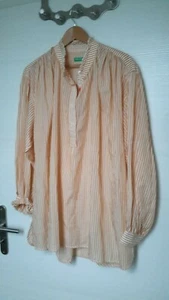 Sommerbluse United Colors of Benetton Gr. L orange weiß neu Streifenmuster  - Bild 1 von 3