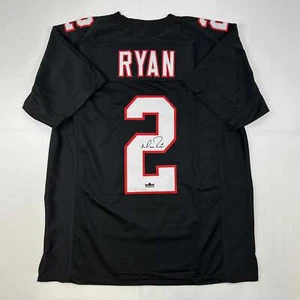 Facsimile Autographed Matt Ryan Atlanta Black Retro Reprint Jersey Size Men's XL - Picture 1 of 4