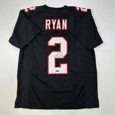 Camiseta Reimpressão Retrô Preta Fac-símile Autografada Matt Ryan Atlanta Tamanho GG Masculina - Imagem 1 de 4