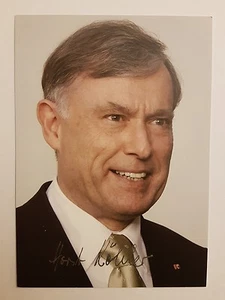 Autogrammkarte 9. deutscher Bundespräsident Horst Köhler, handsigniert - Bild 1 von 1
