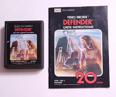 Defender Atari 2600 游戏和说明手册 Sears 工作良好 — 第 1/2 张图片