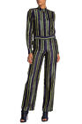Burberry Aby Stripe Jumpsuit, Mock Neck, Cutton/Silk Blend, Sz 6 Us/8 Uk, $1,190