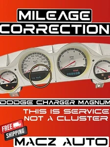 DODGE Charger Magnum Instrument Speedo Cluster Mileage ODOMETER CORRECTION - Picture 1 of 1