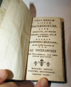 Veni mecum piorum sacerdotum, sive Exercitia, et preces matutinae, vespertinae, - Bild 1 von 5