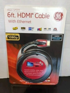 GE 6ft HDMI Cable W/ Ethernet NIB SEALED - Picture 1 of 2