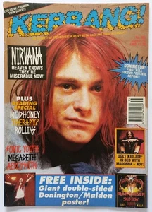 KERRANG Magazine 407 - NIRVANA + Tyler/Gordon/Mustaine Posters (29 AUG 1992) - Picture 1 of 8