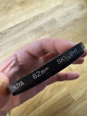 Hoya Skylight Glass Filter 62mm Small Wear Spot in Middle For Lens Protection - Image 1 of 2
