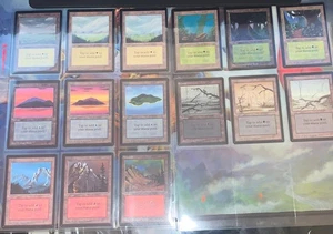 1993 MTG Beta Edition Basic Land Complete Set Group of 15 - Near Mint or Better - Picture 1 of 23