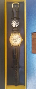 Orologio Uomo Autentico Stauer Magnificat II #20194 Cinturino Pelle Nero NUOVO Con Scatola - Foto 1 di 6