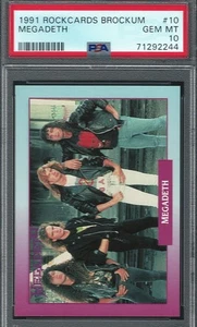Rockcards Brockum Megadeth 1991 PSA 10 gemas como nuevo - Imagen 1 de 2