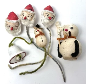 Gesponnene Baumwolle Chenille Santa Schneemann Krawatte Ons Japan Ornament Vintage Weihnachtsdeko 6 - Bild 1 von 18