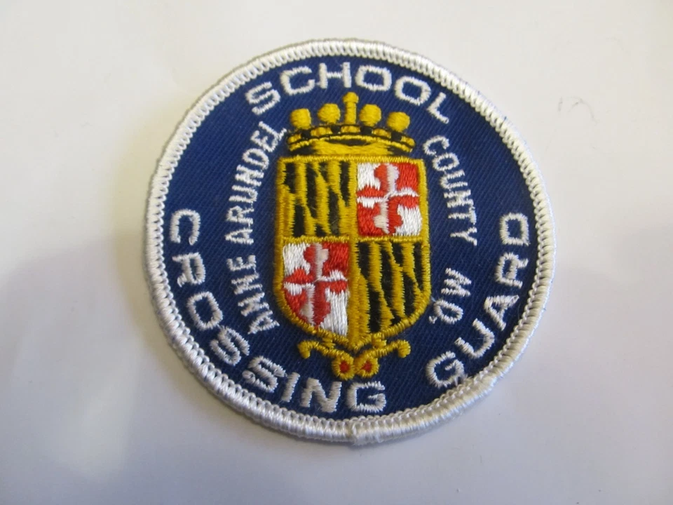 Maryland Anne Arundel Co School Crossing Guard Patch Old Cheese Cloth - Image 1 of 1
