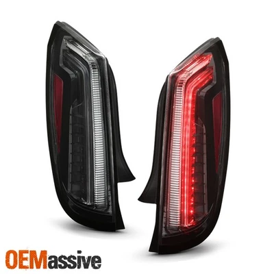 For 2013-2017 Cadillac XTS 4Door LED Bar Black Tail Brake Lights Pair Left+Right - Изображение 1 из 4
