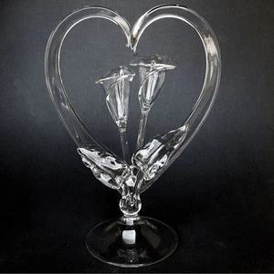 Calla Lily Lilies Blown Glass Wedding Cake Topper - Picture 1 of 3