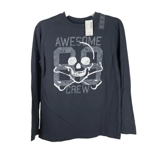 NWT The Children's Place Long Sleeve Tshirt Boy's Size M 7/8 Gray NEW - Picture 1 of 6