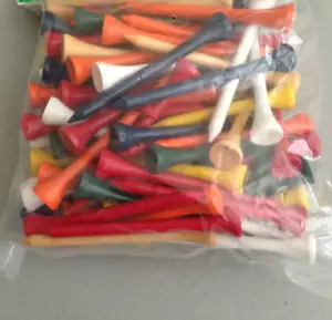 200 Ct Professional Tee 2 3/4" Pro Length ASSORTED Wood Color Golf Tees - Picture 1 of 1