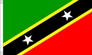 ST KITTS FLAG LARGE 5' x 3' FOR CARNIVAL - CELEBRATION - DECORATION WITH EYELETS - Picture 1 of 1