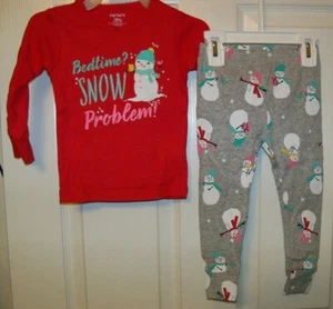 Carter's Bedtime Snow Problem 2 Piece Long Pajama PJ Toddler Size 18 Months NWT - Picture 1 of 1