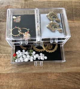 2xOrganisers Chic 4 Drawers Makeup Jewellery Stationary gift babyshower wedding - Picture 1 of 10